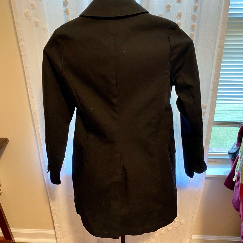 Old Navy Black Short Trench Coat - Size M - Picture 3 of 8